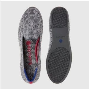 Rothy's Retired The Loafer Charcoal Grid Round Toe Gray, Size 9